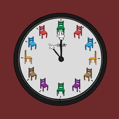 Chair clock - 11:00 PM