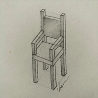 Graffiti sketch chair